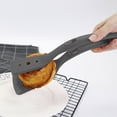 thumbnail image 3 of Secfreeship Silicone Spatula Tongs with Locking Clip, 2 in 1 Cooking Tong and Turner for Nonstick Pans, 11.6 Inch Heat Resistant Kitchen Tool for Grilling, Frying, and Serving, 3 of 5