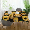 thumbnail image 6 of Dreamtimes Halloween Pumpkin Tablecloth, Waterproof Washable Polyester Square Table Cover, Durable Tablecloth for Kitchen Dining Table Party Decor,54"X 54", 6 of 7