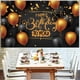 thumbnail image 3 of Happy Birthday Backdrop Banner Black and Gold Birthday Party Background Decorations Happy Birthday Party Decorations for Men and Women, 3 of 4
