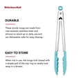 thumbnail image 3 of Pinzas KitchenAid de acero inoxidable con punta de silicona, 26 cm, color aguamarina S, 3 of 6