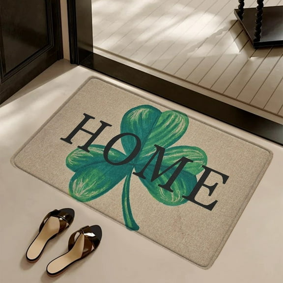 JilgTeok Room Decor St Patricks Day Door Mat Irish Decorations Welcome Doormat Rugs Entrance Front Porch Rugs Non Slip Floormats Holiday Indoor Outdoor Carpet for Home Decor(23.62*15.74in)