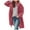 Hot Pink, variant on XFLWAM Women's Woolen Coat Winter Cozy Lightweight Wool Mid-Length Hooded Jacket Casual Solid Button Loose Outwear with Pocket Blue S