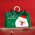 thumbnail image 5 of Christmas Treat Bags, 6.69X3.94X3.34" Santa Printed Paper Gift Bags with Wooden Handle, Christmas Candy Holders, Bow Decor Holiday Goodie Bags, Christmas Cookie Containers, Xmas Party Favor Pouches, 5 of 6