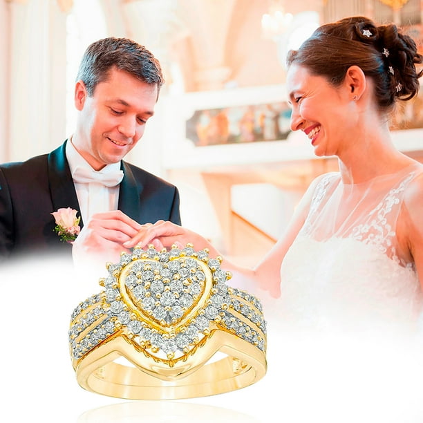 Snorda Ladies Fashion Wedding Gold Diamond Two Piece Set Walmart