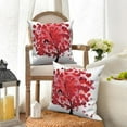 thumbnail image 2 of Valentine's Day Throw Pillow Covers 18x18 Set of 2,Red Love Hearts Tree Decorative Pillow Cases for Bedroom Sofa Couch, 2 of 6