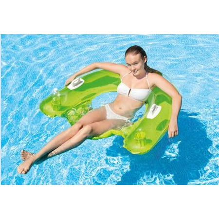 Intex Inflatable Sit n’ Float Pool Lounge (Green or Teal Blue)