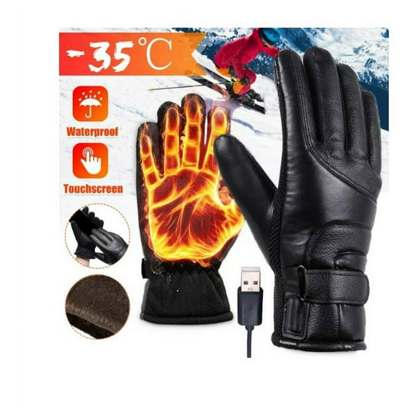 Electric Heated Gloves,Portable Battery Heating Thermal Gloves,Waterproof Touchscreen Gloves for Cycling,Motorcycle,Hiking,Snowboarding Outdoor Winter Sport