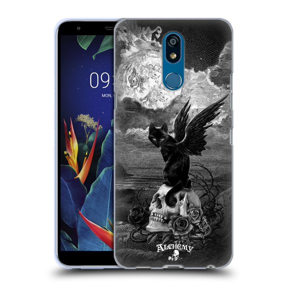 Head Case Designs Officially Licensed Alchemy Gothic Cats Nine Lives Of Poe Skull Soft Gel Case Compatible with LG LG K40 / K12 Plus