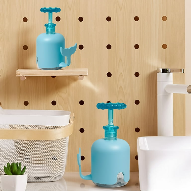 Everyday Solutions Soapbuds Whale Refillable Pump Kids Soap Dispenser Cute Durable Unbreakable Plastic Easy to Dispense Great for Soap
