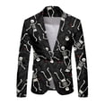 thumbnail image 5 of Men's 3Pcs Dark Gothic Gentleman Bloodstain Suit Scary Formal Attire Halloween Classic Movie Outfit Blazer Trousers Bow Tie S-2XL, 5 of 5