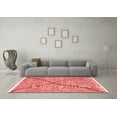 thumbnail image 3 of Ahgly Company Machine Washable Indoor Square Abstract Red Modern Area Rugs, 3' Square, 3 of 4