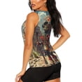 thumbnail image 4 of Picia Tribal Futuristic Warrior Pattern Women's Workout Tank Top,Breathable Activewear,Slim Fit Athletic Top,Versatile Workout Moisture-wicking top-XX-Large, 4 of 9