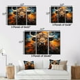 thumbnail image 4 of Designart "Buffalo Majestic Bison composition" Animals Wall Art Prints Set, 4 of 5