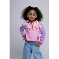 thumbnail image 2 of Disney Minnie Mouse Fleece Half Zip Hoodie Colorblock Toddler to Big Kid, 2 of 5