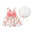 thumbnail image 3 of Robe pour Tout-Petit Sans Manches Tutu Robes Filles Robe d'Été avec Chapeaux 2 Pcs Robe de 1er Anniversaire 3-4 Ans, 3 of 3
