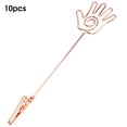 thumbnail image 1 of Clips Photo, Pince à Notes, Support de Notes en Or Rose en Forme de Main pour Décoration de Bureau pour Banquets de Mariage, 1 of 8