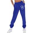 thumbnail image 2 of Ltctricy Womens Valentine's Day Sweatpants Cute Comfy Workout Running Joggers Fall Winter Fashion Fleece Lined Pants, 2 of 7