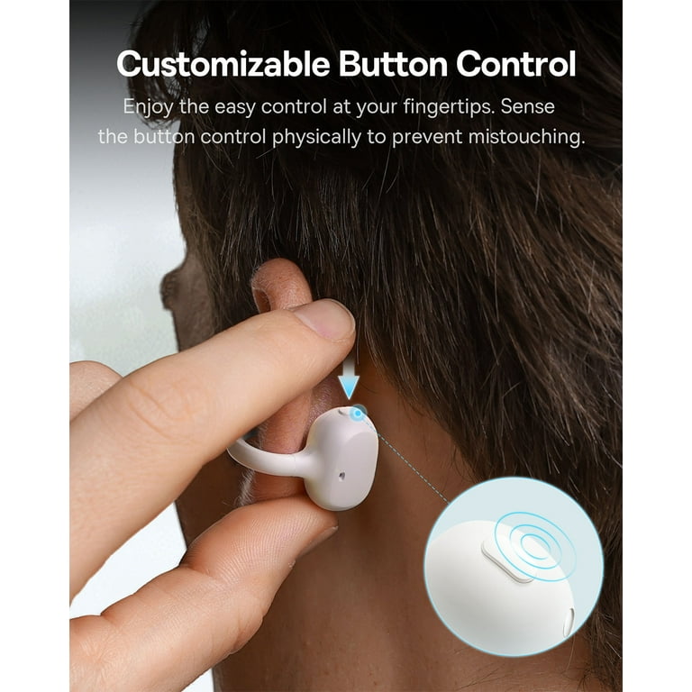 Baseus Open Ear Earbuds, Clip-On Bluetooth Earbud, Noise