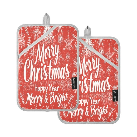 BZSMCE Pot Holder Oven Mitts Cooking baking Full Print for Christmas Creative Pattern Size:7x9.8in