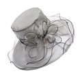 thumbnail image 2 of Yirtree Women Church Hat Organza Flower Wide Brim Fascinator Hats for Wedding Tea Party, Dual-use, 2 of 8