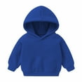 thumbnail image 3 of Otqutp Baby Windproof Tops Unisex Hooded Sweater Pullover for Boys and Girls Fun Print Fashionable Long Sleeve Sweatshirt 1-6 Years(Blue,18-24 Months), 3 of 3