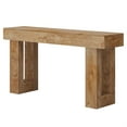 thumbnail image 6 of Demi Bonn 63" Console Table, Farmhouse Wooden Sofa Table Entryway Table for Hallway, Entrance, Living Room, Bedroom, Light Brown, 6 of 11
