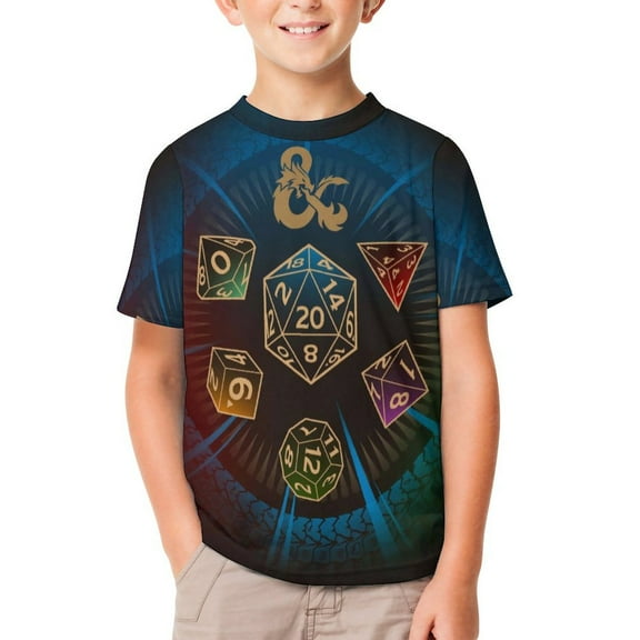 Kids Short Sleeve T Shirt DND Dungeons And Dragons Tshirts Cartoon Tee Shirt for Youth Boys Girls