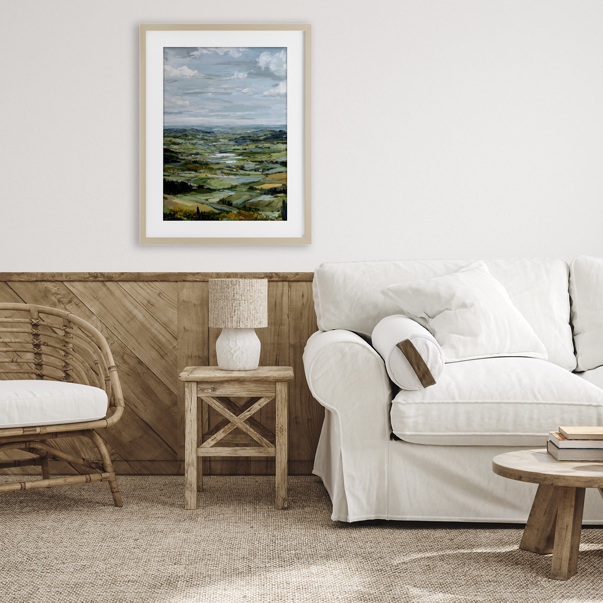 Stupell Industries Valley Living with Verdant Hills Birch Framed Print Under Glass, design by Petal Prints Design