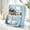 Blue, variant on Stylish Handheld Partitioned Cosmetic Bag, Stand-Up Makeup Organizer with Handle for Travel Toiletries Daily Use