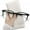 White, variant on Unisex Blue Light Blocking Glasses Retro Large Frame Clear View Strong Hinge with Brim Eye Protection Clear Bluelight Glasses Spectacles Eyeglasses Eyewear-Black