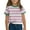 Pink a, variant on Spazoro Toddler Girls T-shirts, Crewneck Casual Striped Summer Short Sleeve Tops Tee Orange Size 9 T