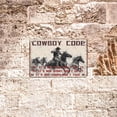 thumbnail image 4 of Noete Cowboy Code Sign Retro Western Metal Tin Sign 12x16 Inch, Vintage Cowboy Code Sign for Garage, Man Cave, Bar & Home Decor, Durable Tinplate Poster, 4 of 8