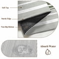 thumbnail image 6 of Dark Green Striped Round Area Rug 3.3Ft Washable Circle Rugs for Dining Room Table, Abstract Modern Geometric Stripes Non-Slip Carpet Floor Mats Indoor Outdoor Carpet Runner Aesthetic Home Decor, 6 of 8