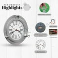 thumbnail image 3 of Nagina International Silver Deco Powder Coated Premium Nautical Aluminum Pirate's Ship's Porthole Clock | Exclusive Wall Decor Accent (10 Inches), 3 of 9