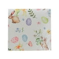 thumbnail image 1 of Table Rectangulaire Moderne en Coton et Lin Motif Lapin Œuf Bannière Décorative Fond de Fête de Vacances Extérieur Intérieur, 1 of 7