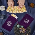 thumbnail image 3 of DIY 2pc Velvet Tarot Card Storage Bags Drawstring Pouches Packaging Bag Rectangle Star 180x120mm, 3 of 6