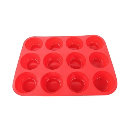 

Ekeka Clearance ! Baking Mold DIY Easy Clean Cookies Muffin Pan 12 Cups Soft Silicone Tray Pudding