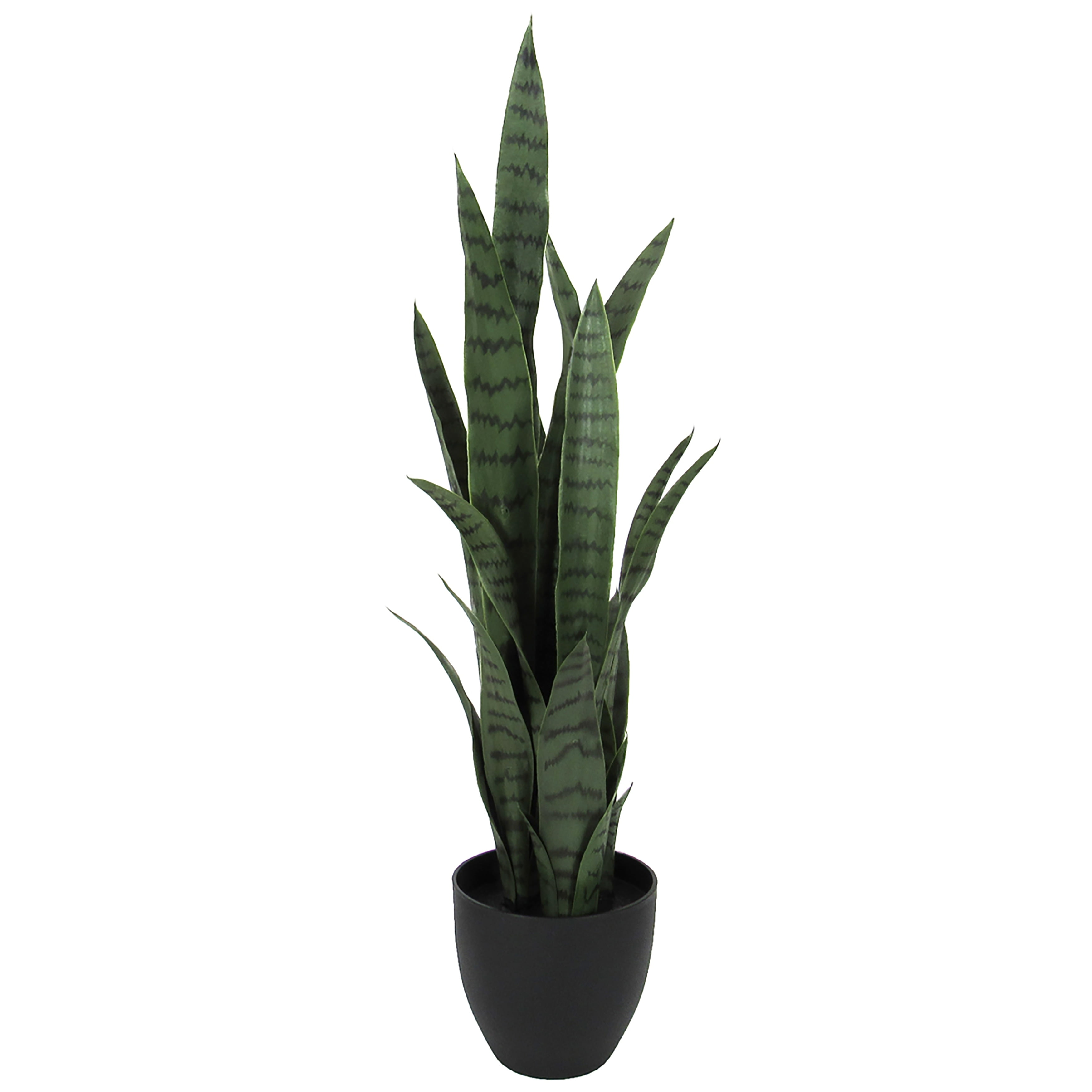 Flybold Faux Snake Plant - Large Indoor Floor Plant with 7 Tall Leaves and  Durable Pot - Artificial Mother in Law Tongue Plant for Modern Decor
