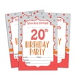 thumbnail image 1 of Darling Souvenir White Birthday Invitation Card Printable Elegant Fill or Write In Blank Party Invites 28 Pcs 5 x 7 Inches, 1 of 5