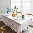 thumbnail image 3 of Spring Rectangle Tablecloth Waterproof Flower Botanical Border Fabric Table Cloth Stain and Wrinkle Resistant Spring Tablecloth for Dinner Kitchen and Party 60"x84", 3 of 6