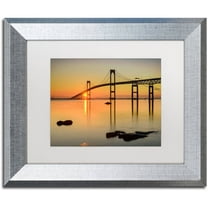 Trademark Fine Art "Newport Morning" Canvas Art by Michael Blanchette Photography White Matte, Silver Frame