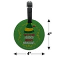 thumbnail image 6 of Elf Cotton Headed Ninny Muggins Round Leather Luggage Card Suitcase Carry-On ID Tag, 6 of 6