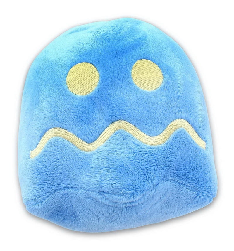 PacMan 7 Inch Stuffed Character Plush Worried Blue Ghost