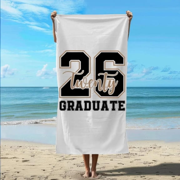 2026 Graduate Luxury Beach Towel_ Class of 2026 Keepsake
