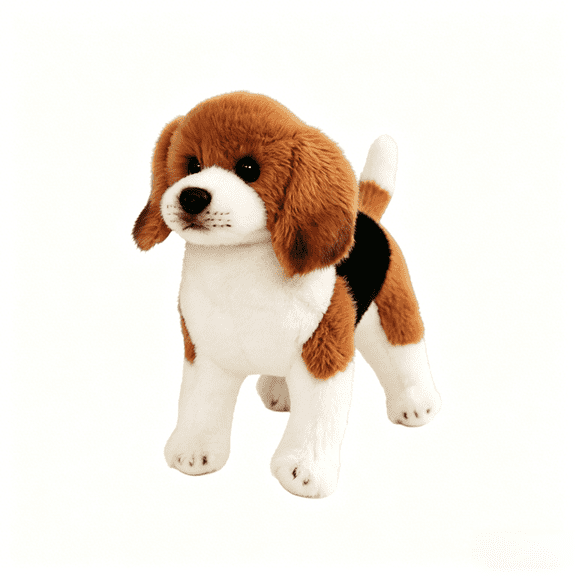 Lifelike Beagle Stuffed Animal Animated Plush Puppy Toy Super Realistic Dogs Creative Home Decor Gifts