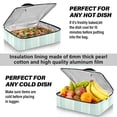 thumbnail image 5 of Iauyy Casserole Carrier for Hot Food Insulated Casserole Travel Carry Bag with Lid Food Warmer Bag for Party/Picnic,Light Green Vertical Stripes, 5 of 7