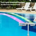 thumbnail image 6 of Solar Pool Fountain with Lights, 7 Color Changing Pool Light with Remote & Timer, Dimmable Dual-head Adjustable Pool Sprinkler Waterfall Fountain, Pool Decor for Above-Ground In-Ground Pools, 6 of 8