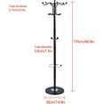 thumbnail image 5 of FlkoendmallCoat Hanging Rack 16 Hooks Marble+Metal 4 levels 16 Hooks Hat Jacket Stand Tree Black, 5 of 9
