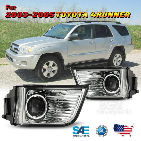 Fog Lights for 2003-2005 Toyota 4Runner Clear Bumper Driving Lamps Bulbs Pair