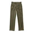thumbnail image 6 of Men's Corduroy Straight Leg High Waisted Casual Pants Vintage Trousers Trendy Fashion Green 34, 6 of 7